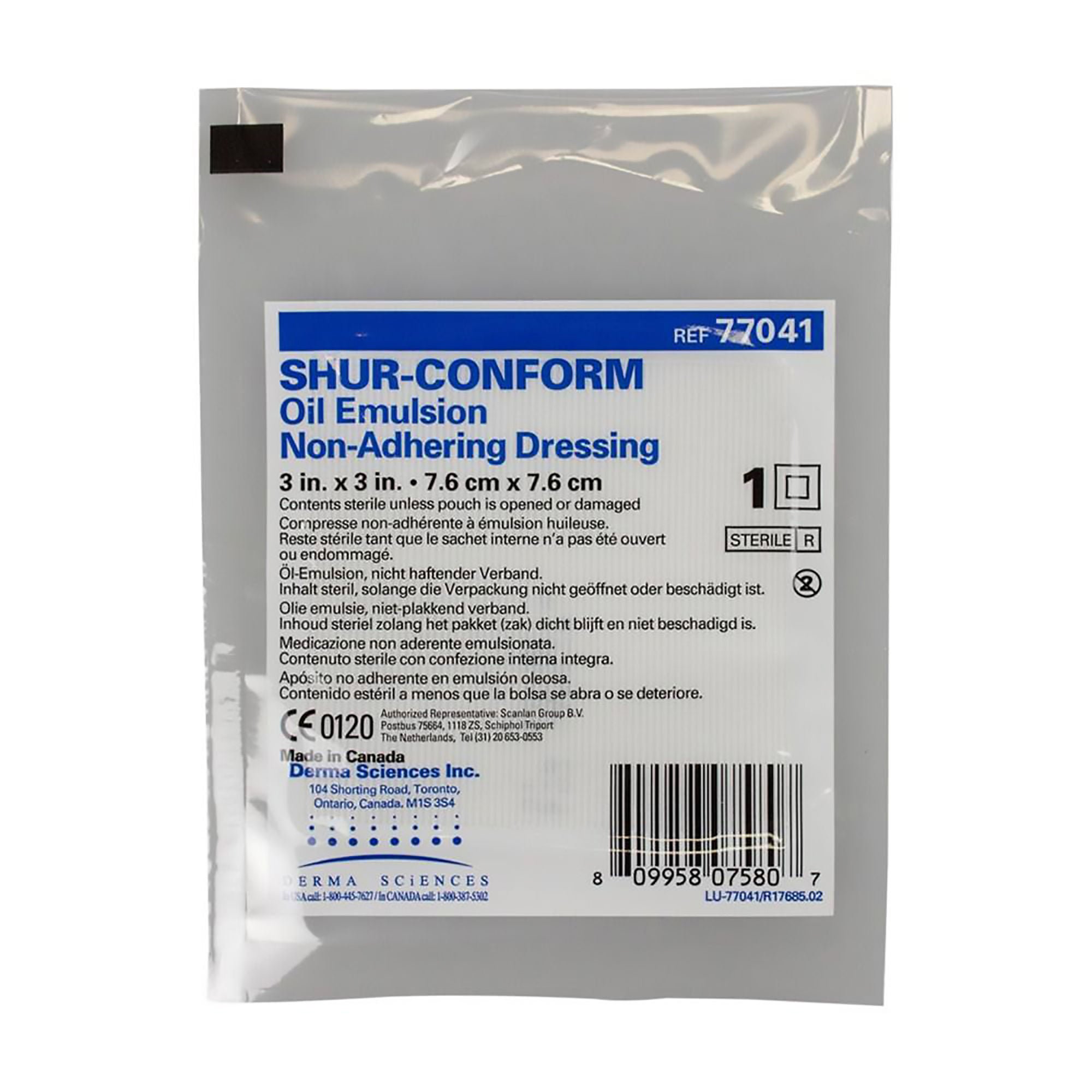 Shur-Conform® Oil Emulsion Impregnated Dressing, 3 x 3 Inch