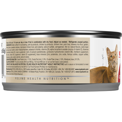 Royal Canin Feline Health Nutrition Adult Instinctive Loaf In Sauce Canned Cat Food