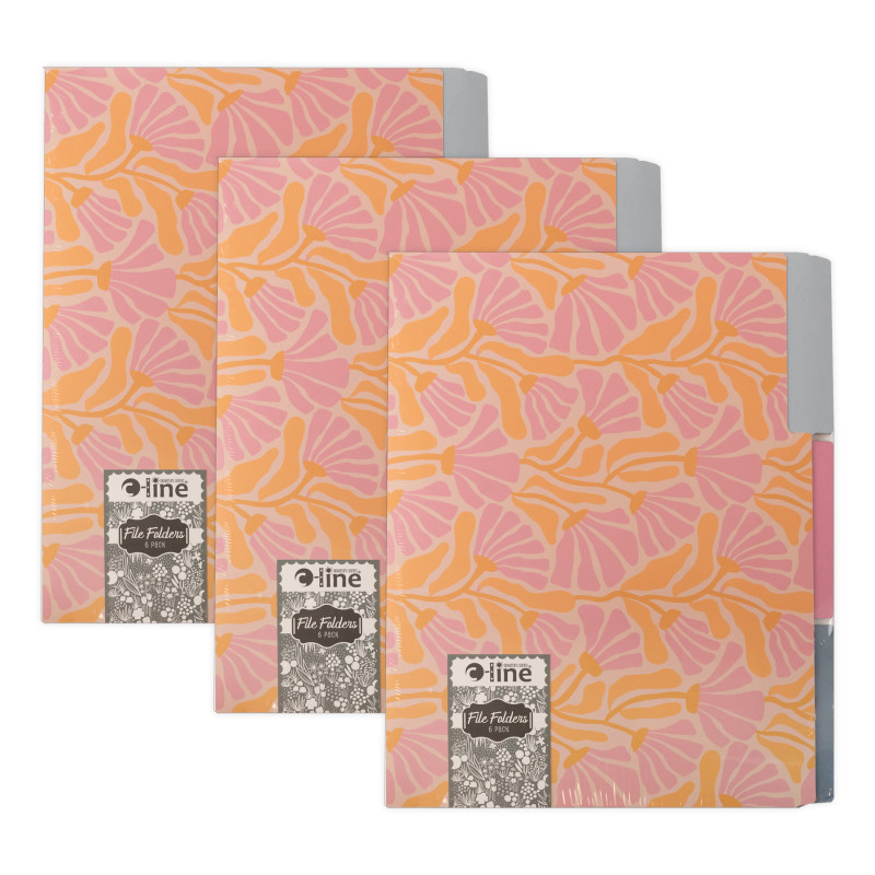 Signature Series™ File Folders, Assorted Designs, 6 Per Pack, 3 Packs