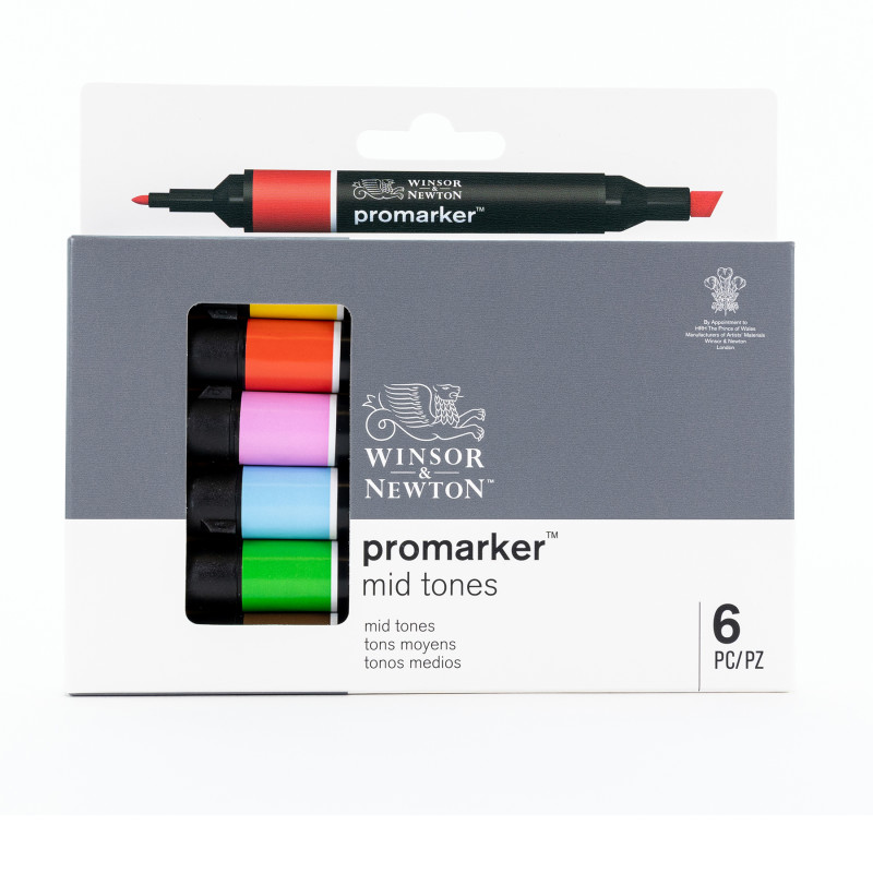 Promarker™, Mid Tones, Set of 6