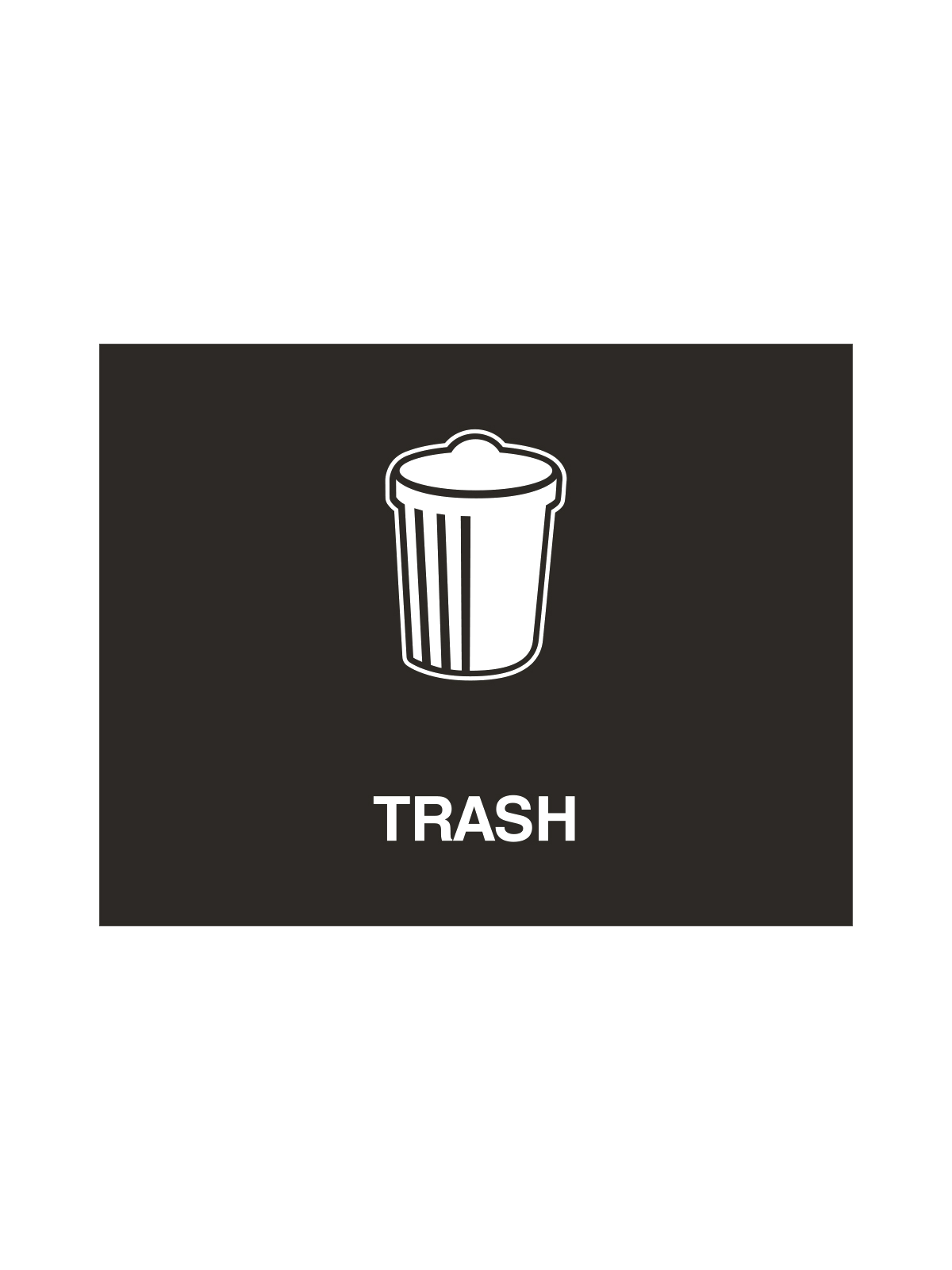 VISION – Sign – Trash – Black