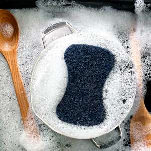 Hillyard, Trident, Power Scour Non-Scratch Scouring Pad, Bowtie, 6.75"x4.25", Black