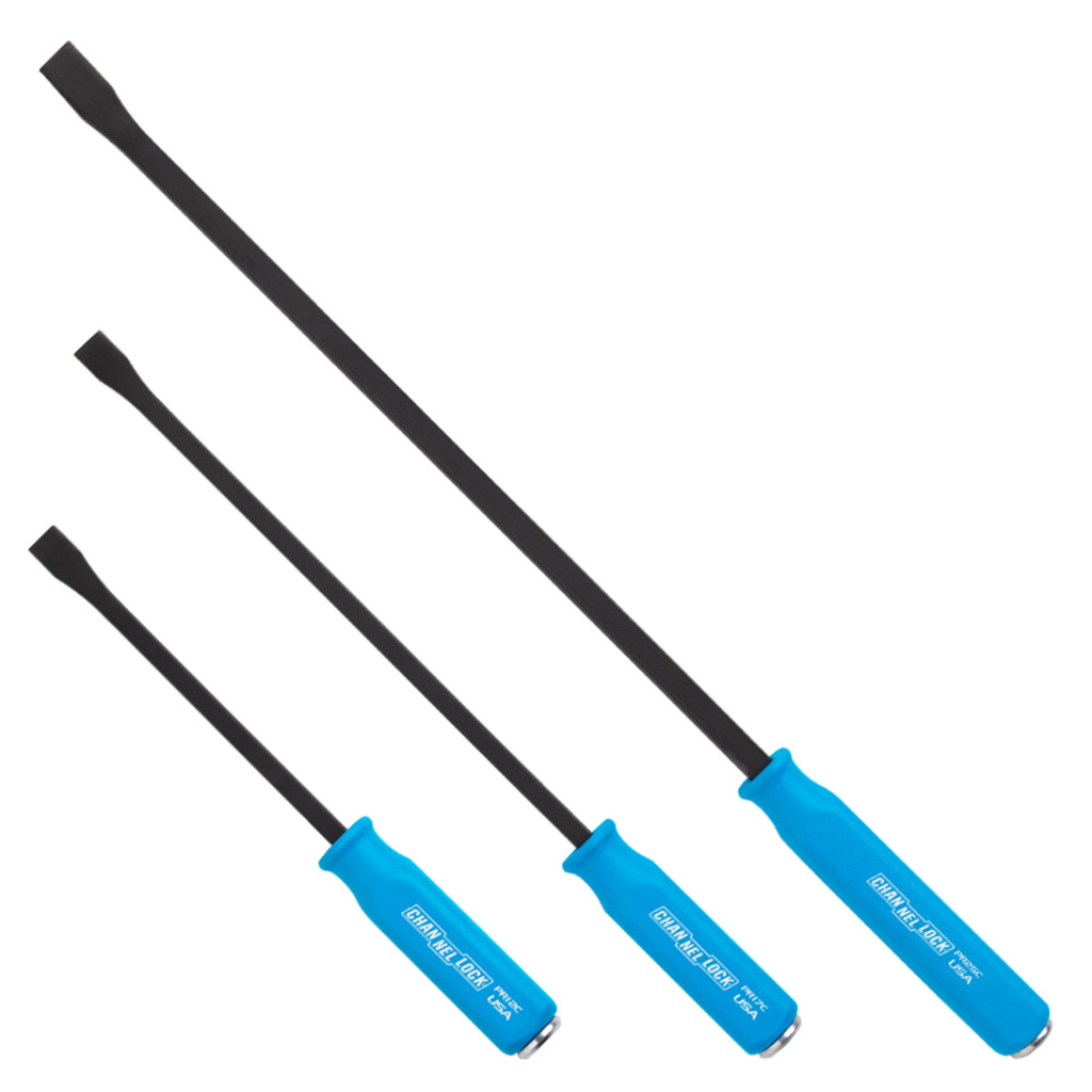 PRY-3C 3pc Professional Pry Bar Set w/ 12, 17, and 25-inch Pry Bars