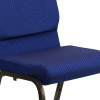 HERCULES Series 18.5''W Stacking Church Chair in Purple Fabric - Gold Vein Frame - Picture 12 of 140