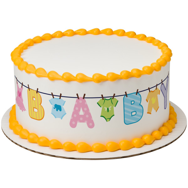 Baby Clothesline PhotoCake® Edible Image® Strips