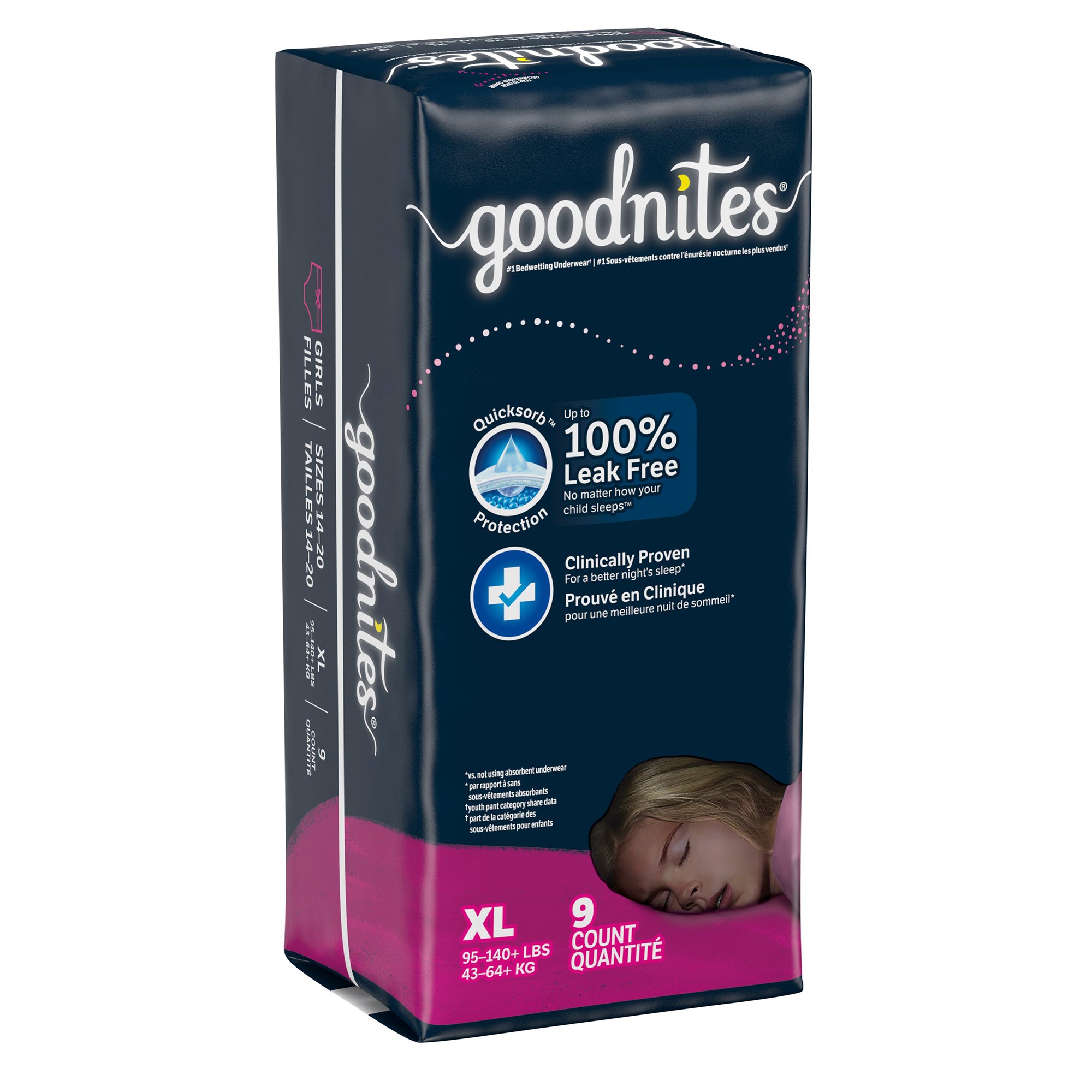 Goodnites Girls Heavy Absorbency Nighttime Underwear, Extra Large MK 1184212