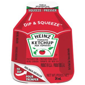 HEINZ Ketchup aux tomates, coupelles Dip & Squeeze – 300 x 24 mL image