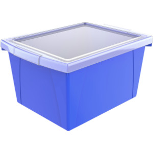 4 Gallon Storage Bin with Lid, Blue