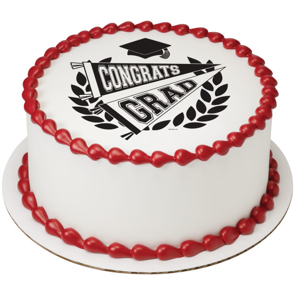 Congrats Grad Pennants PhotoCake® Edible Image®