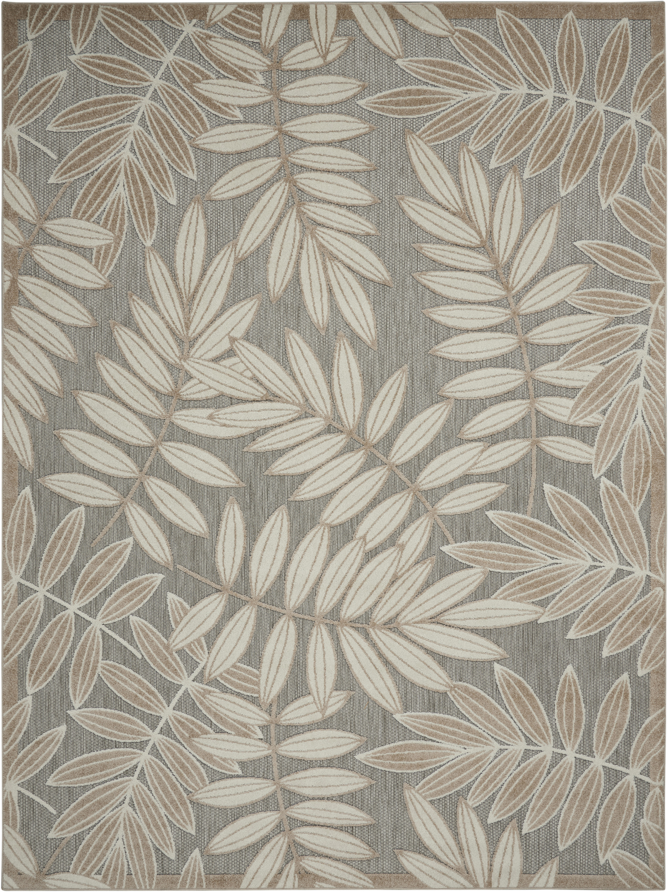 Nourison Aloha 3'6" x 5'6" Natural Tropical Rug