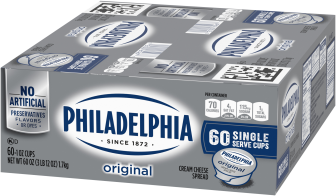Philadelphia Original Cream Cheese Spread 60-1 oz Cups, 60 Oz