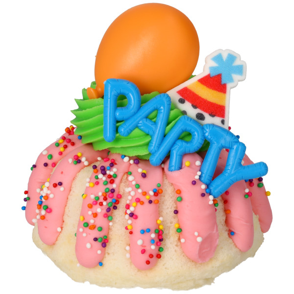 Mini Bright Balloon Words Cupcake Layon