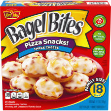 Bagel Bites Three Cheese Mini Bagel Pizza Snacks, 18 ct Box