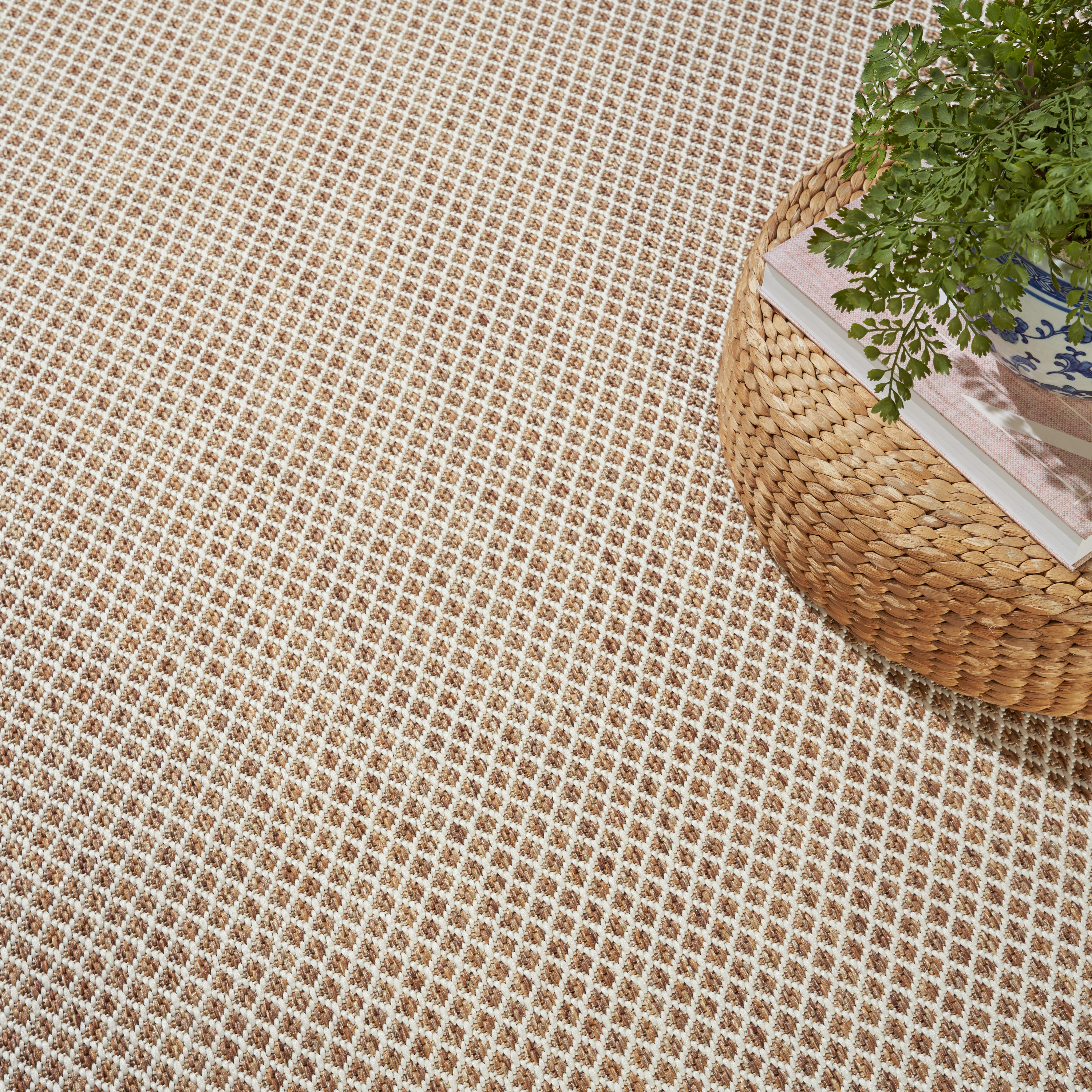 Nourison Courtyard 8' x 10' Jute Ivory Modern Rug