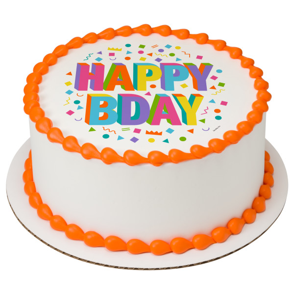 Happy Bday PhotoCake® Edible Image®