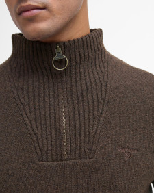 Maglione con mezza zip in lana d'agnello Essential 