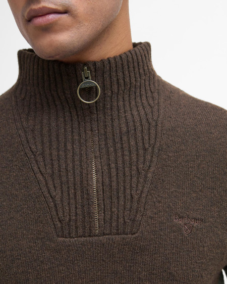 Maglione con mezza zip in lana d'agnello Essential