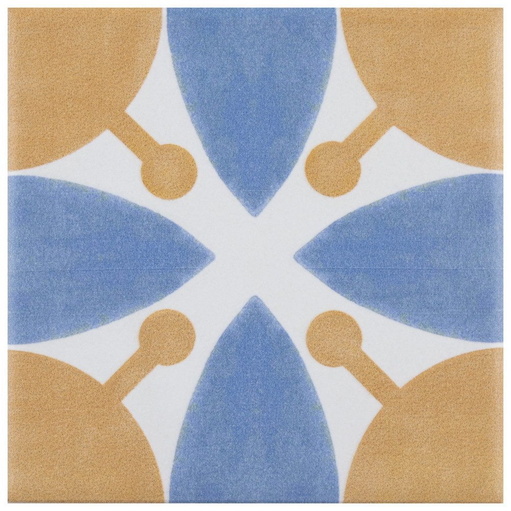 Revival Mini Leaf 3-7/8 in. x 3-7/8 in. Ceramic Floor and Wall Tile