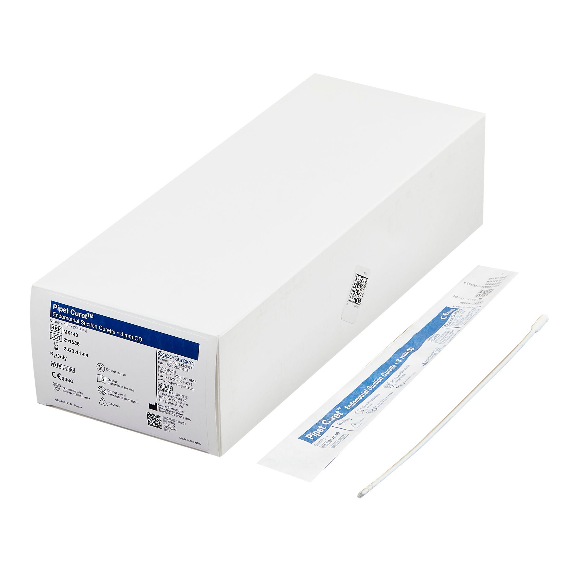 Pipet Curet™ Vacuum Aspiration Curette, Straight Type
