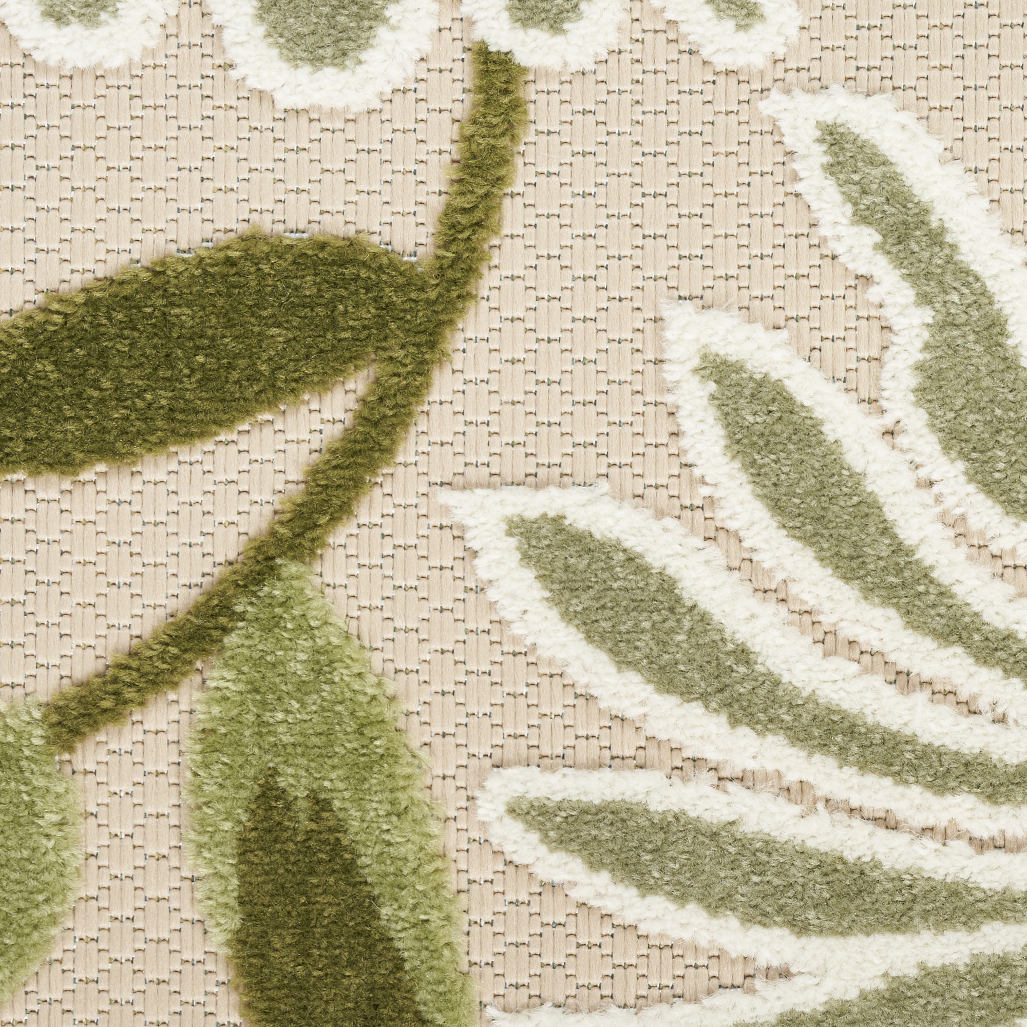 Nourison Aloha 2' x 6' Ivory Green Outdoor Rug
