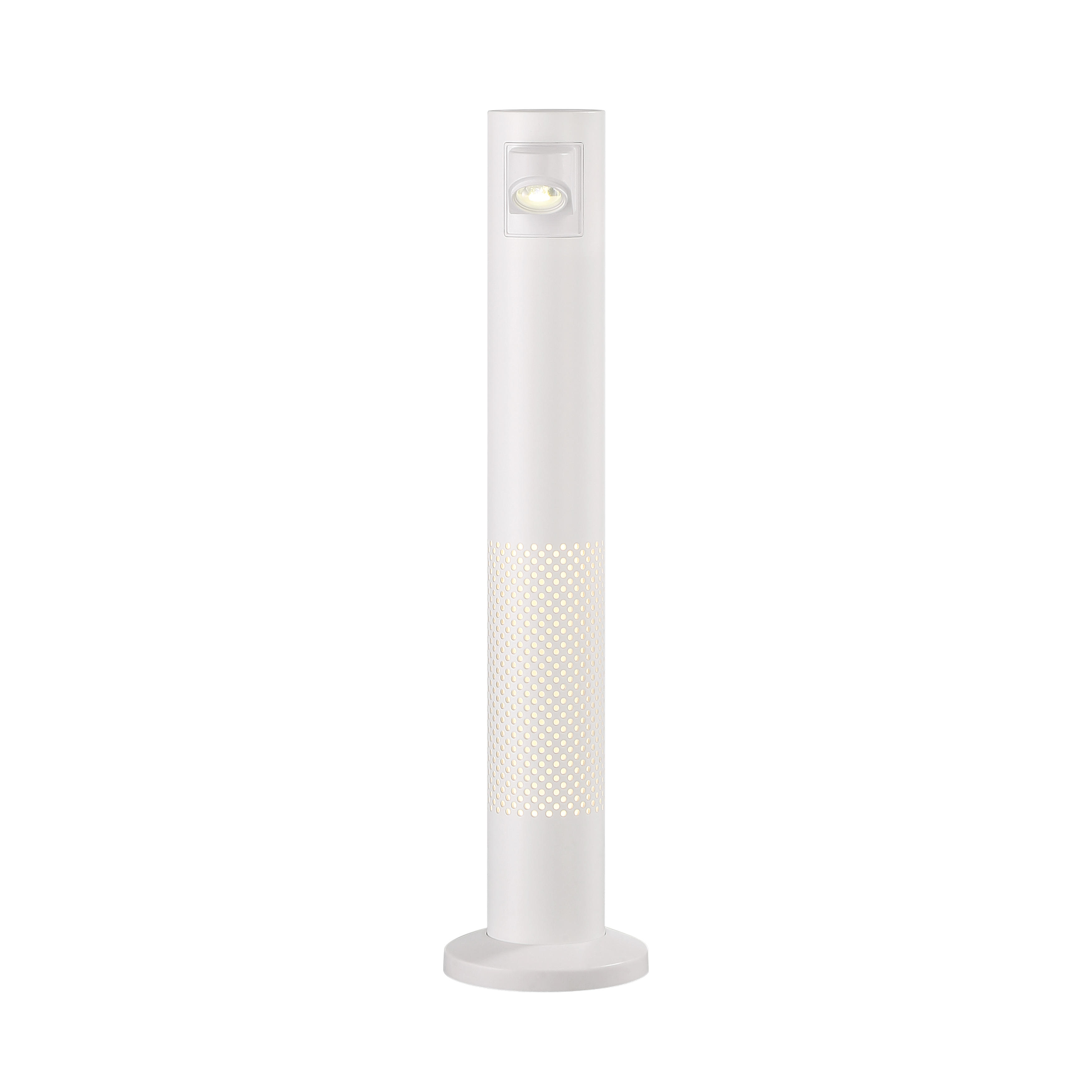 This compact rechargeable LED task lamp offers exceptional portability with 5 lighting modes, a rotating upper light for directional control, and a removable base. The integrated flashlight adds emergency functionality. - alternate view