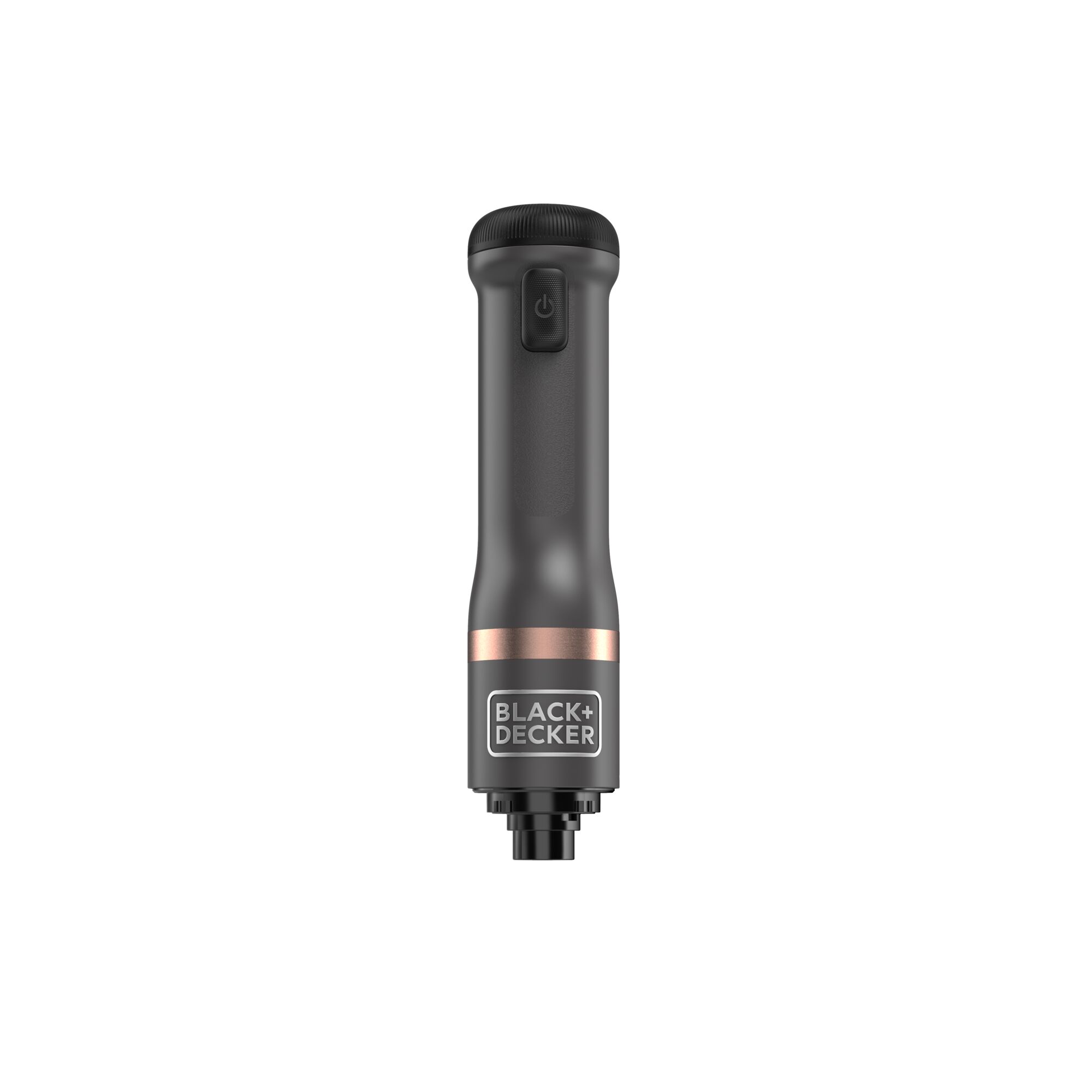 Profile front view of the grey, BLACK+DECKER kitchen wand base