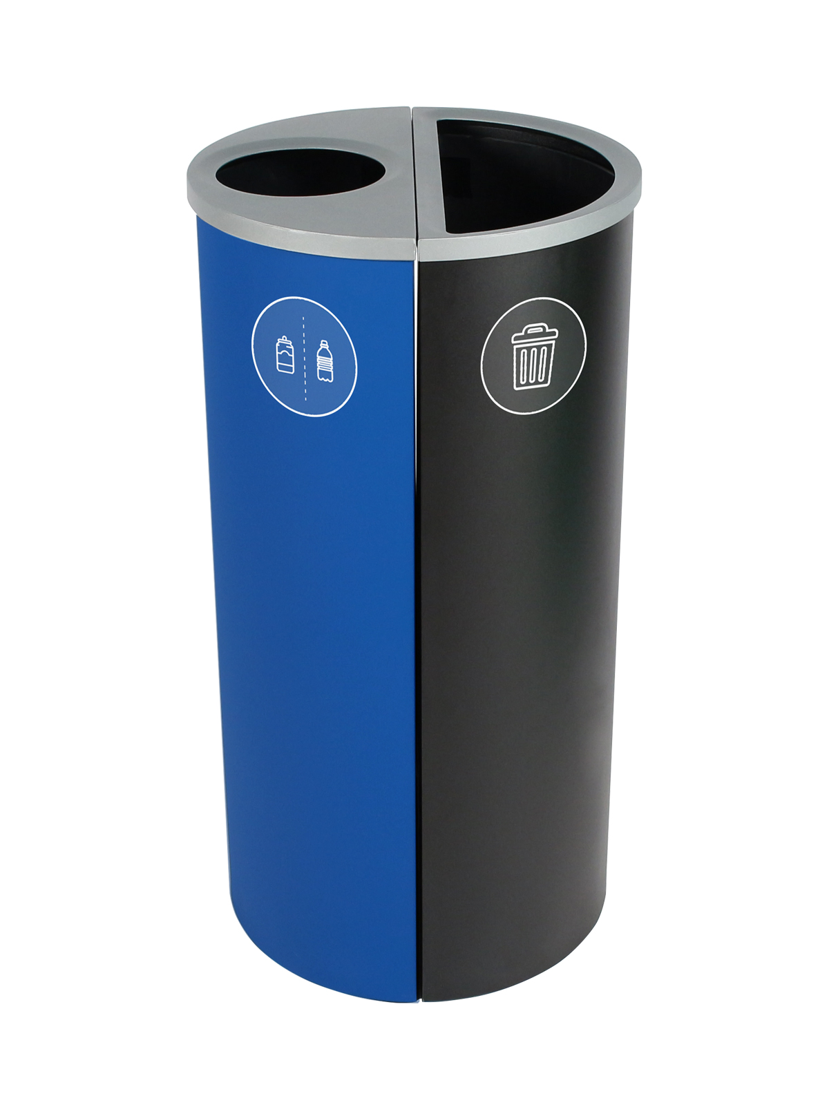 SPECTRUM – Double – Kit – Cans & Bottles-Waste – Circle-Full – Blue-Black