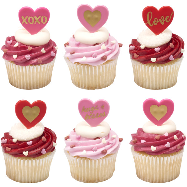 Love Heart Cupcake Rings