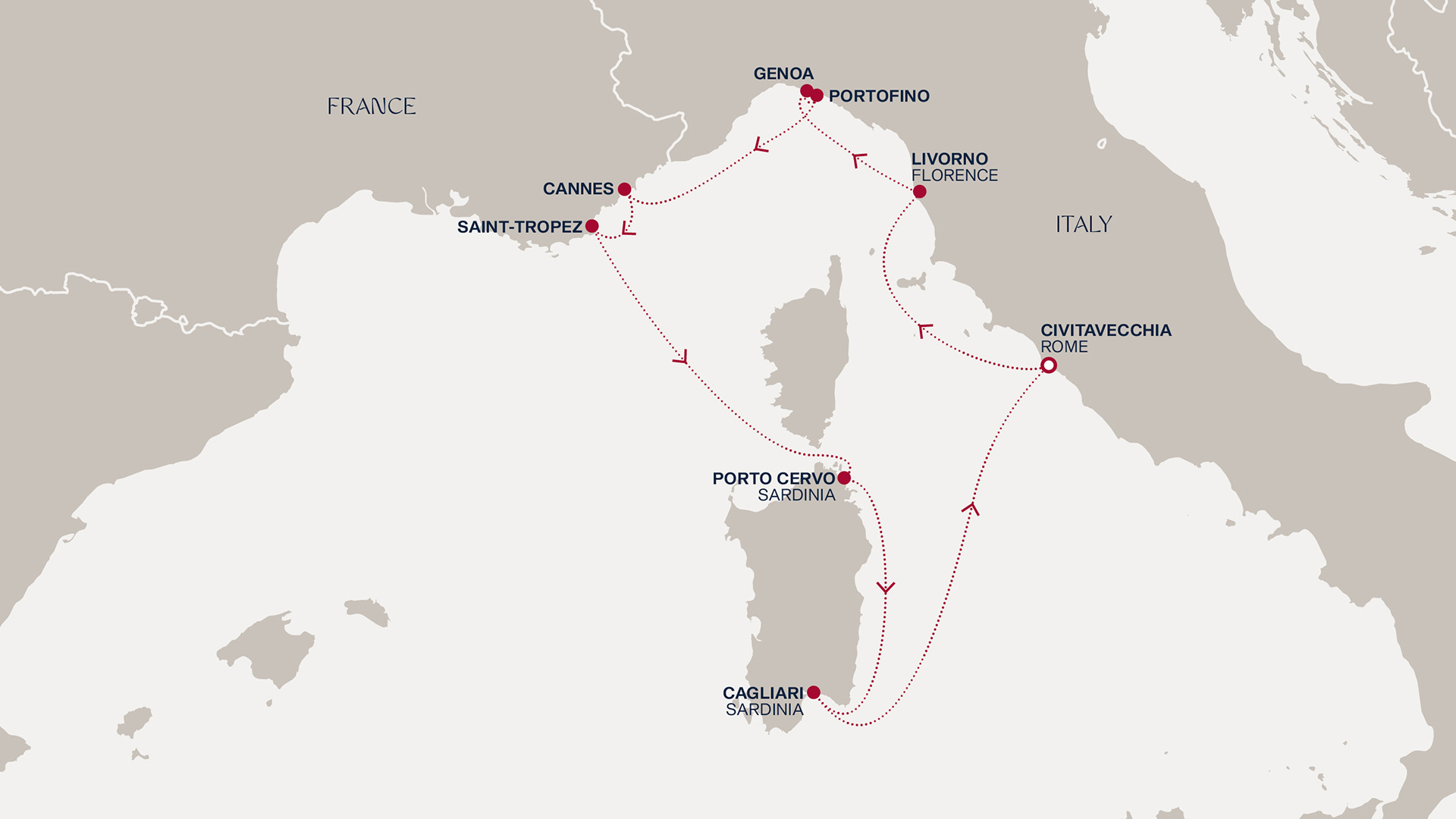 Itinerary map