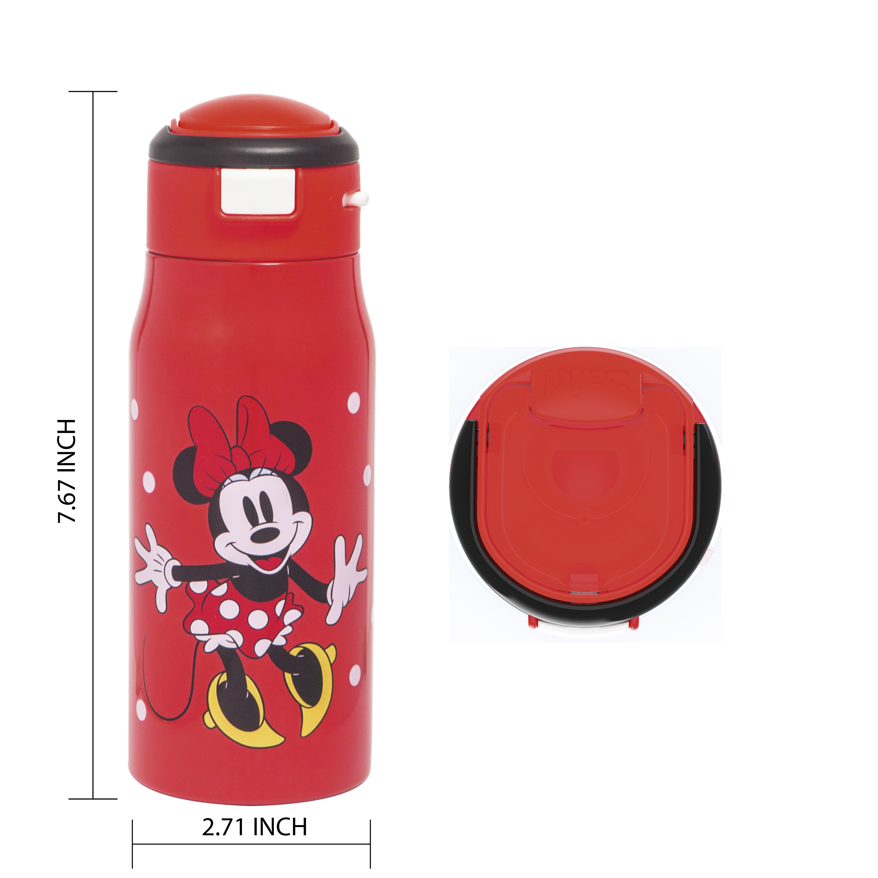 Disney 13.5 ounce Mesa Double Wall Insulated Stainless Steel Water Bottle, Minnie Mouse slideshow image 9