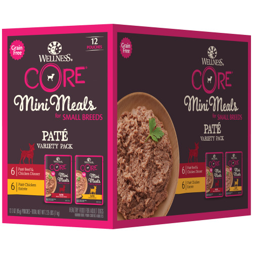 Wellness CORE Mini Meals Pate Variety Pack back packaging