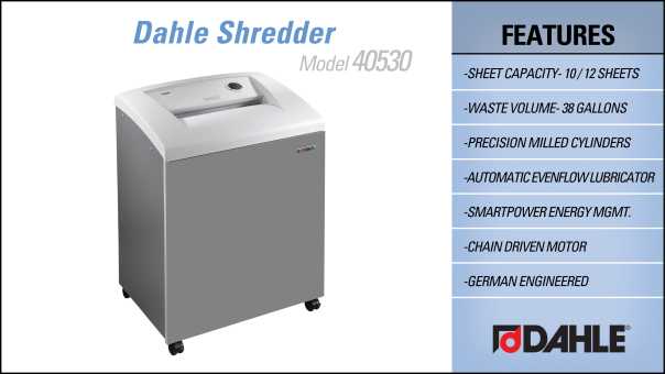 Dahle 40530 Department Shredder InfoGraphic