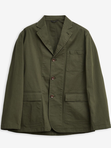 Herringbone Cotton Worker Jacket Herringbone Cotton Worker Jacket