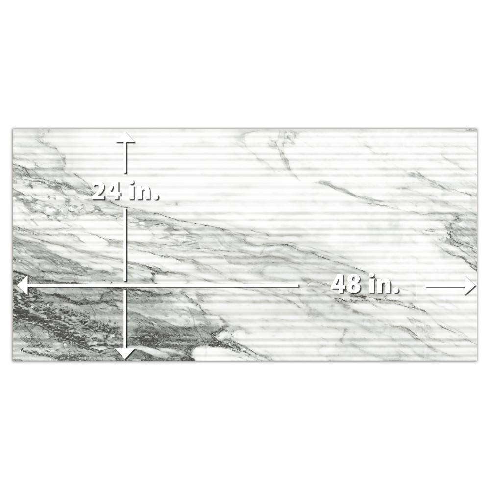 Touche Pleated Deco Zebre 23-1/2 in. x 47-1/8 in. Porcelain Floor and Wall Tile