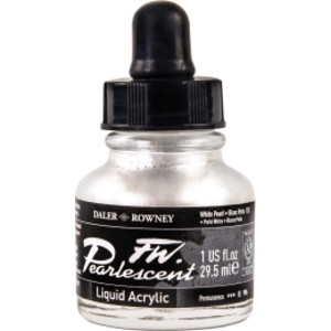 FW Acrylic Ink, Pearlescent White Pearl, 29.5 mL