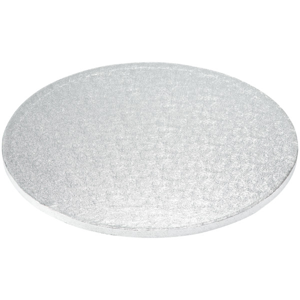 14" Round Silver Foil Cake Board