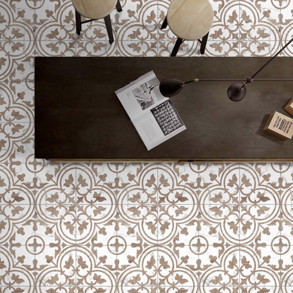 Llama Arte Loire Noce 9-3/4 in. x 9-3/4 in. Porcelain Floor and Wall Tile