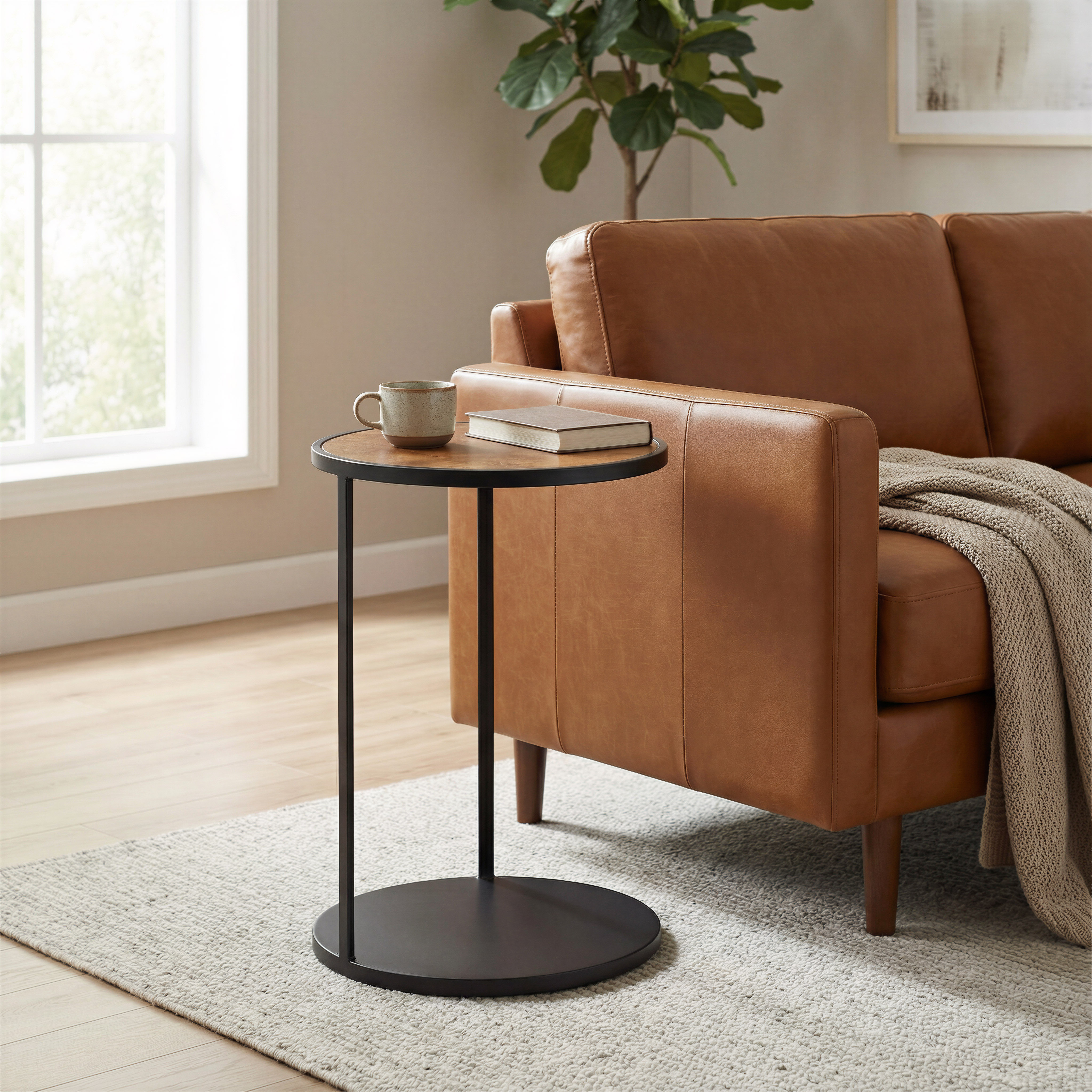 Nodo Side Table Brown & Black product image