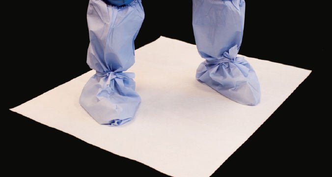 Anti-Static Anti-Fatigue Floor Mat EnviroSorb® 46 X 72 Inch Moderate Absorbency White Polyester / Rayon / Polyethylene