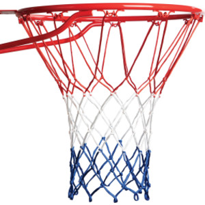 4mm Economy Basketball Net, Red/White/Blue