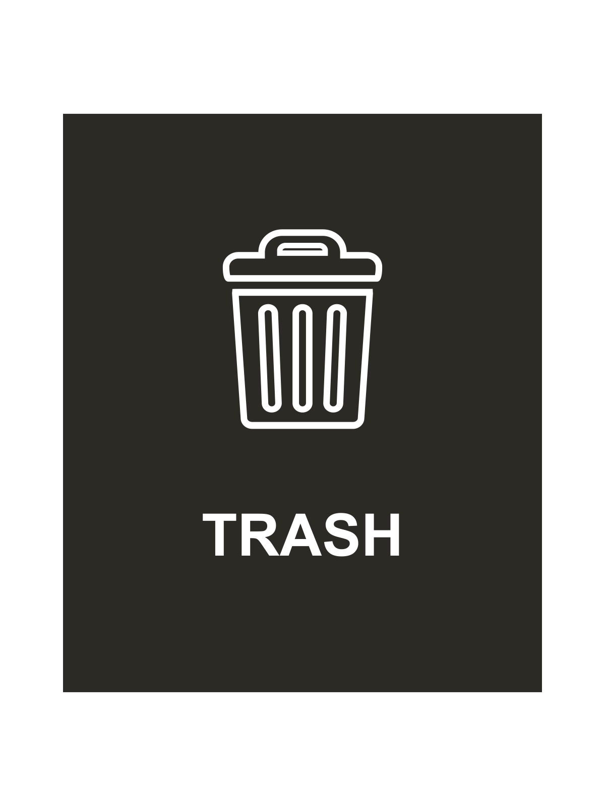 SPECTRUM – Cube Slim Sign – Trash – Black-White