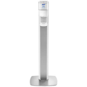 Gojo, PURELL® MESSENGER™ ES6, Silver Panel Floor Stand, 1200ml, White, Automatic Dispenser
