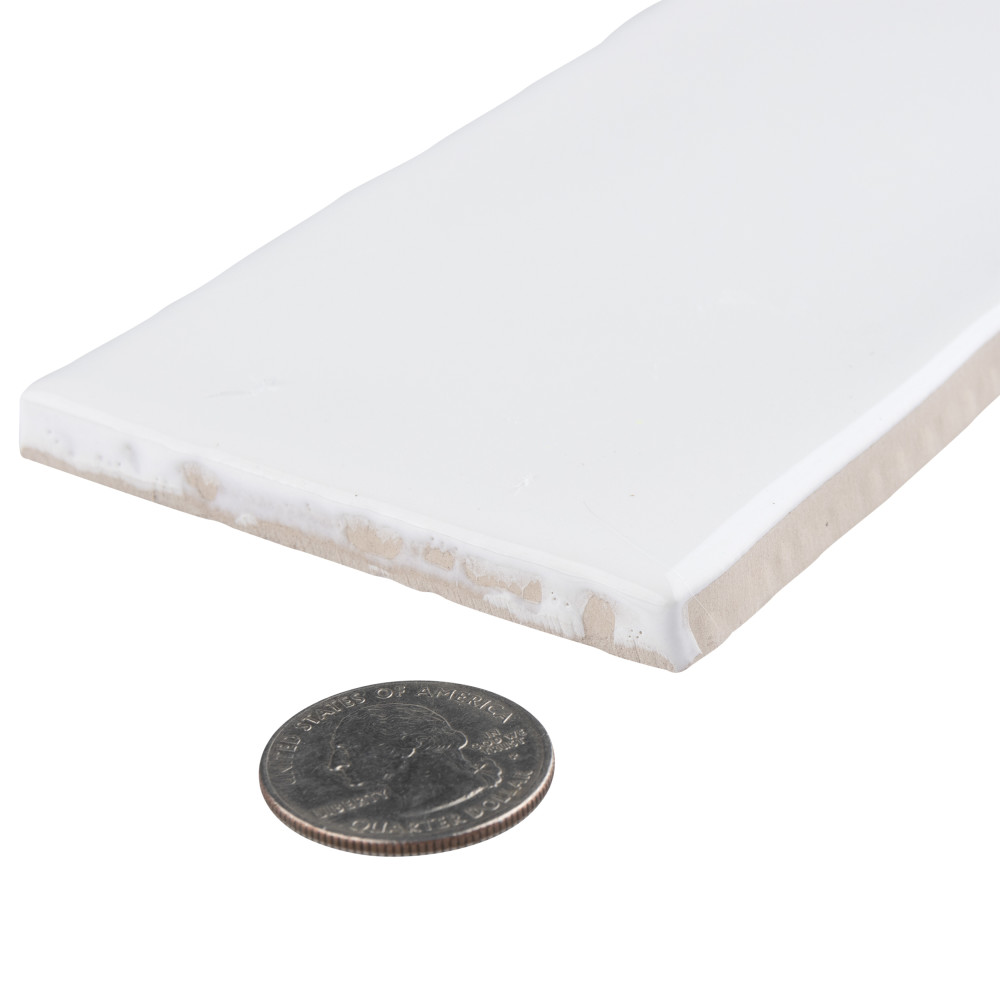 Castillo White 3 in. x 12 in. Ceramic Wall Tile