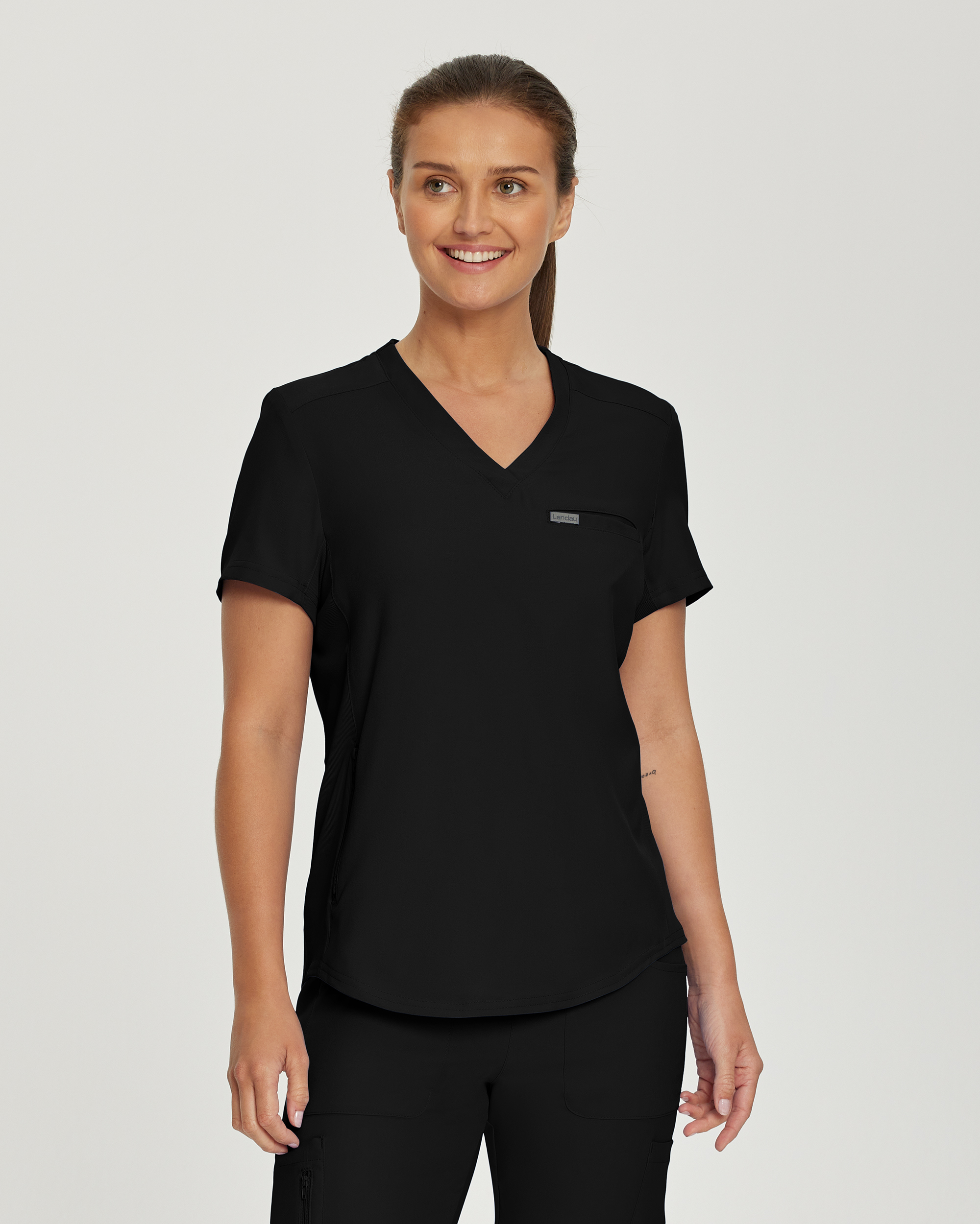 Landau Forward Women&#39;s 2&#45;Pocket V&#45;Neck Scrub Top-Landau