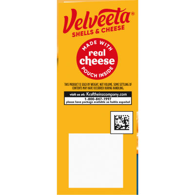 Velveeta Shells & Cheese Pasta with Cheese Sauce & 2% Milk Cheese, 12 oz Box