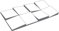 Cladding Series 8×8 V Squares Decorative Tile Honed