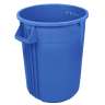 Impact, Gator Plus, 32 gal, Plastic, Blue, Round, Receptacle
