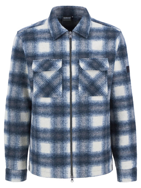 Overshirt Clayton in pile con motivo a quadri Overshirt Clayton in pile con motivo a quadri