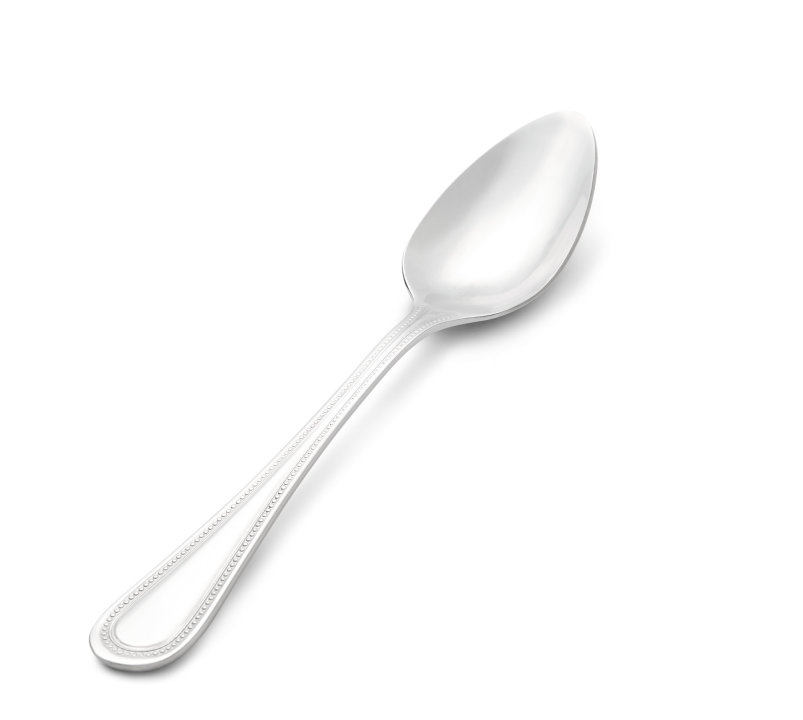 7 ⅜-inch brocade stainless steel dessert spoon