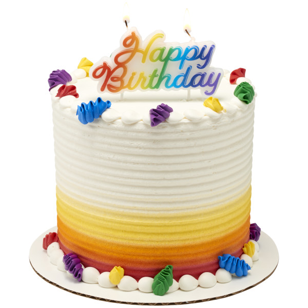 Happy Birthday Bright Shaped Candles